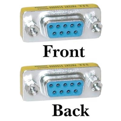 DB9 Female / DB9 Female, Mini Gender Changer / Coupler