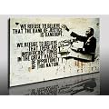 Banksy Kunst auf Leinwand Bild 100x70cm k. Poster ! Bild fertig auf Keilrahmen ! Pop Art Gem�lde Kunstdrucke, Wandbilder, Bilder zur Dekoration - Deko / Top 100 "Banksy" Bilder - Graffiti / Street Art Kunstdrucke