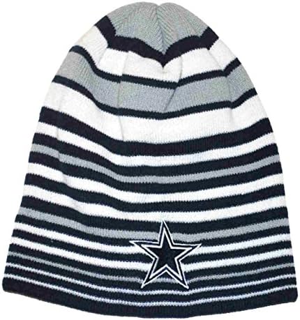 Dallas Cowboys Long Stripe Beanie Hat Knit Multi-colo r Acrylic One Size