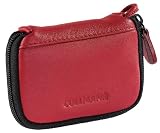 Cullmann SHELL COVER Compact 100 Leder rot- Soft-Shell Aufbewahrung für Kompakt-Kameras, Handys und MP3-Player.