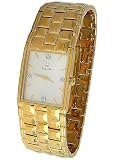 Bulova Mens Gold 4 Diamond Accent Cuff Watch 97F57