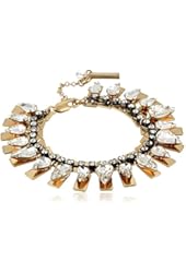 Kenneth Cole New York "Social Items" Faceted Bead Gold Geometric Bracelet