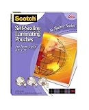 Scotch Self-Sealing Laminating Pouches--Letter Size, Glossy Finish, 9 1/16 x 11 5/8 Inches, 25-Pouch Pack