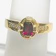14K Yellow Gold Ruby and Diamond Ring