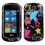 Chalkboard Star Black Phone Protector Cover for LG C900 (Quantum)