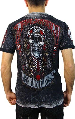 Affliction AC Iroquois Short Sleeve Reversible T-shirt XXXL Black