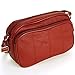 Womens Leather Adjustable Strap Multi Pocket Organizer Cross Body Purse