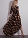 R.Vivimos® Women Cotton Flower Printing Long Sleeve Long Dresses