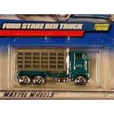 Mattel Hot Wheels 1999 1:64 Scale Gray and Green Ford Stake bed Truck Die Cast Car... by Mattel