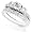 7/8ctw Three Stone Round Diamond Wedding Ring Set in 14kt White Gold (HI/I1-I2) - Size 5