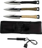 Survivor HK-753 Fixed Blade Knife Set 3-Piece 6-Inch Overall