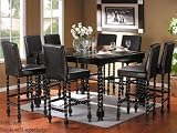 Counter Height Dining Table Black Finish