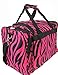 World Traveler Pink Black Zebra Duffle Bag 19-inch