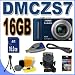 Panasonic Lumix DMC-ZS7 12.1 MP Lite HD Digital Camera (Blue) w/12x Optical IS Zoom BigVALUEInc Accessory Saver 16GB HDMI Bundle