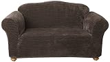 Sure Fit Stretch Royal Diamond 1-Piece Sofa Slipcover, Chocolate