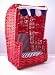 Mini Strandkorb ROT ca. 21cm Handarbeit - Handyhalter
