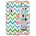 ULAK iPhone 5C Case, 3in1 Anti Slip iPhone 5C Case Hybrid with Soft Flexible Inner Silicone Skin Protective Case Cover for Apple iPhone 5C Green Wave + Coral Pink
