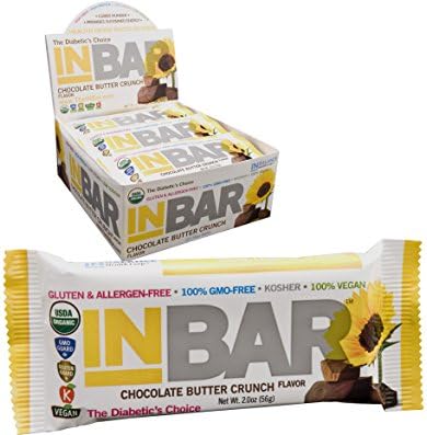 INBalance Health Corp INBar, Certified USDA, 100% GMO-Free, Gluten-Free, Vegan, Kosher, Allergen-Free, healthy snack alternative bar, Chocolate Butter Crunch, (Pack of 12)