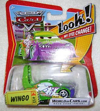 Disney / Pixar CARS Movie Die Cast Car with Clock 01.55 lenticular eyes Wingo