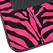 BDK Hot Pink Zebra Seat Covers & Floor Mats Set Fur Print Complete - Full Set, Universal Fit