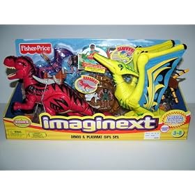 Fisher-Price Imaginext Special Edition Dinosaur Set with Giant Playmat T-Rex and Pterodactyl by Fisher-Price