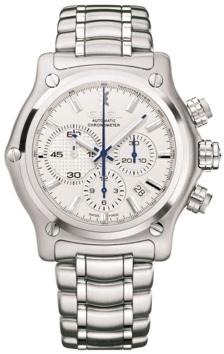 Ebel Men's 9137L70/6360 1911 BTR Silver Chronograph Dial Watch