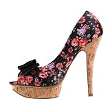 Produkt-Bild: Damen Schuhe, PUMPS, HIGH HEELS PLATEAU SATIN, 60FA15, Satin