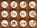SET (12) FRANCE FOODS FRENCH FOOD TUSCAN KITCHEN DRAWER CABINET PULLS KNOBS