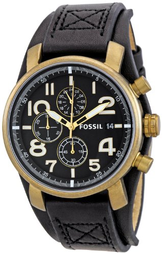 Fossil Mens DE5008 Vintaged Bronze Black Dial Watch Fossil Mens DE5008 Vintaged Bronze Black Dial Watch