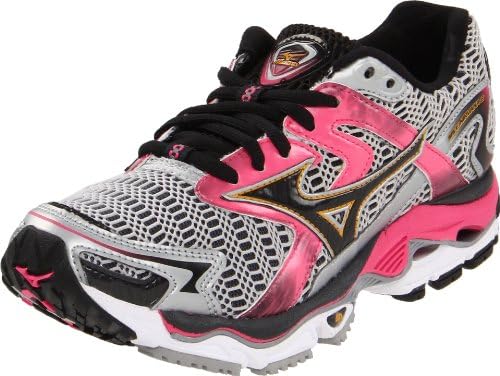 Mizuno Women's Wave Nirvana 8 Running,White/Anthracite/Hot Pink,7 B US