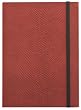 Red Lizard Leather Journal, Elastic Closure, Ruled Pages, Hard Cover. 5x7"