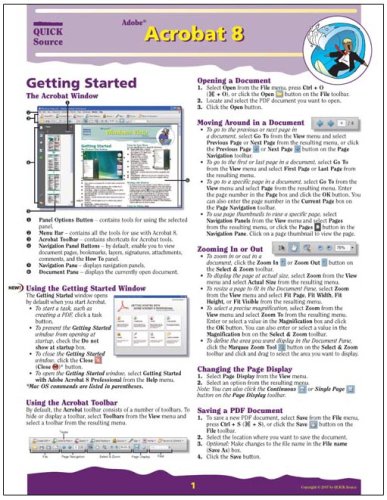 Adobe Acrobat 8 Quick Source Guide