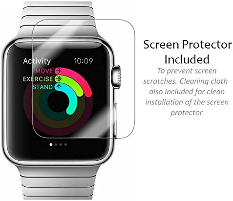 Apple Watch Case With Screen Protector and Cleaning Cloth Included - 42mm Vittle TPU Crystal Clear Case for Apple Watch