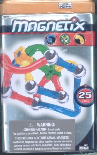 Childrens Toyshop  Toys : Magnetix 25-Piece Special Parts Tin -Magna Twister- Magna Hedron, Magna-Curves