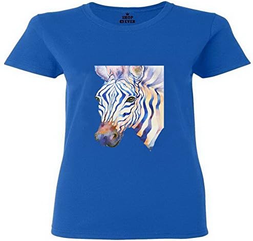 Onlyyousweet Art Zebra Painting Modern Wicking Poly Fine Flame Short Sleeve Women T-shirt Size S