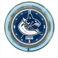 NHL Vancouver Canucks Neon Clock - 14" Dia.