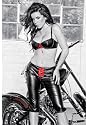Allure Lingerie ALL16-2402 Faux Leather Ribbon Capri Pants