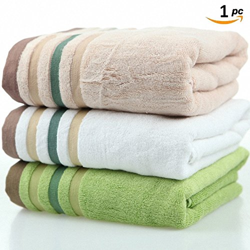 Moolecole Luxury Bath Towel Bamboo Fiber Bath Towel Super Soft & Extra-absorbent 590gram,27''x55'' (White)