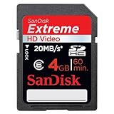 Sandisk SDSDRX3-4096-E21 Extreme III 4GB SDHC Class 6 Memory Card (Bulk Pac ....