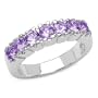1.05 Carat Genuine Amethyst Silver Ring