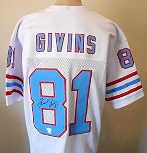 Ernest Givins Autographed Jersey - Custom Hologram & Coa W561792 - JSA Certified - Autographed NFL Jerseys
