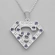 Necklace With 1.00ctw Genuine Iolites Well Made in 925 Sterling silver. Total item weight 10.0g Length 17in