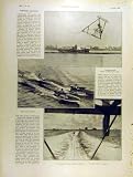 1930 Acrobatics Boat Aquaplane Water-Ski French Print