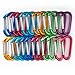 GOGO 24 PCS Aluminum D-shaped Carabiners in Assorted Colors, Gift Idea