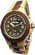 Tense All Wooden Sports Watch Two Tone Maple Sandalwood Mens G4100MS RNDF