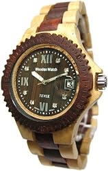 Tense All Wooden Sports Watch Two Tone Maple Sandalwood Mens G4100MS RNDF