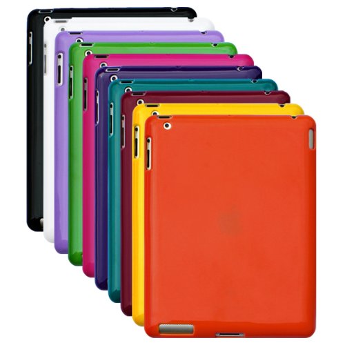 Cbus Wireless Ten Flex-Gel Cases / Skins / Covers for Apple iPad 2 iPad2 - White, Black, Lavender, Matcha Green Tea, Flamingo Pink, Royal Purple, Dark Teal, Fuchsia, Lemonade, Tangerine