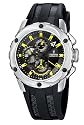 Festina Men's Tour '09 Stainless Steel with Rubber And Carbon Fiber Strap Retrograde Chronograph Watch #F16382/2