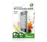 Produkt-Bild: 3x Display Schutzfolie mit 1x Back Protector (Schutzfolie f&uuml;r R&uuml;ckseite) / Screenguard / Screen Protector Folie f&uuml;r iPhone 4 & 4S Marke Incutex