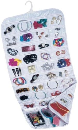 2 Pack 72-Pockets Hanging Jewelry and Accessories Organizer for Space Saver Closet Storage